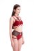 Hamade Activewear Shorts Giarrettiera a Vita Alta Rosso