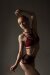 Hamade Activewear Shorts Giarrettiera a Vita Alta Rosso