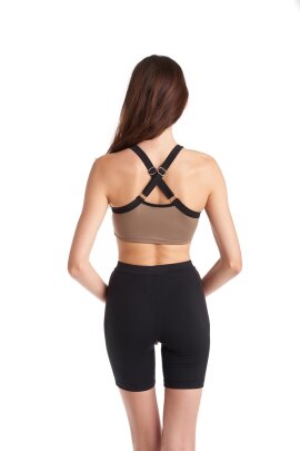Hamade Activewear Sports Top Incrociato Dietro Kaki