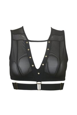 Hamade Activewear Top Corto a Rete con Occhielli L