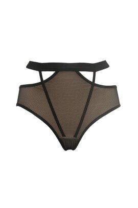 Hamade Activewear Shorts a Vita Alta Strappy a Rete XS
