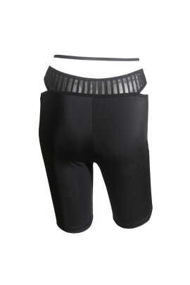 Hamade Activewear Shorts Da Ciclisti Con Dettaglio Fascia in Rete a Strisce XL
