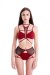 Hamade Activewear Shorts Giarrettiera a Vita Alta Rosso XS