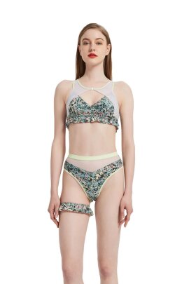 Hamade Activewear Top Dance Floreale S
