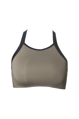 Hamade Activewear Sports Top Incrociato Dietro Kaki S