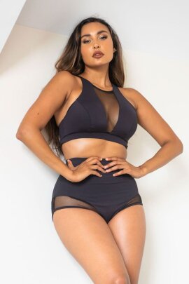Lunalae Midnight Shorts a Vita Alta Nero