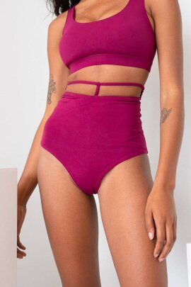 Lunalae Kimmy Shorts a Vita Alta Magenta L