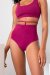 Lunalae Kimmy Shorts a Vita Alta Magenta XL