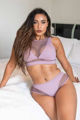 Lunalae Midnight Shorts a Vita Bassa Malva M