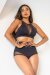Lunalae Midnight Shorts a Vita Alta Nero L