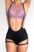 Lunalae Zena Shorts Giarrettiera con Bretelle Nero M