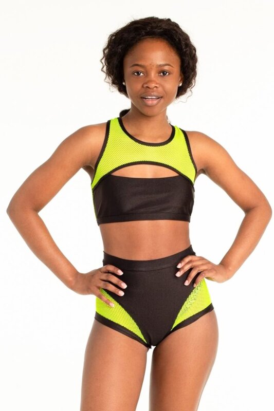 Polerina Top Nero & Giallo XS