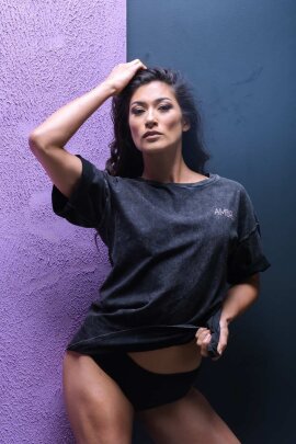 AMBR Designs Acid Wash T-Shirt - Nero M