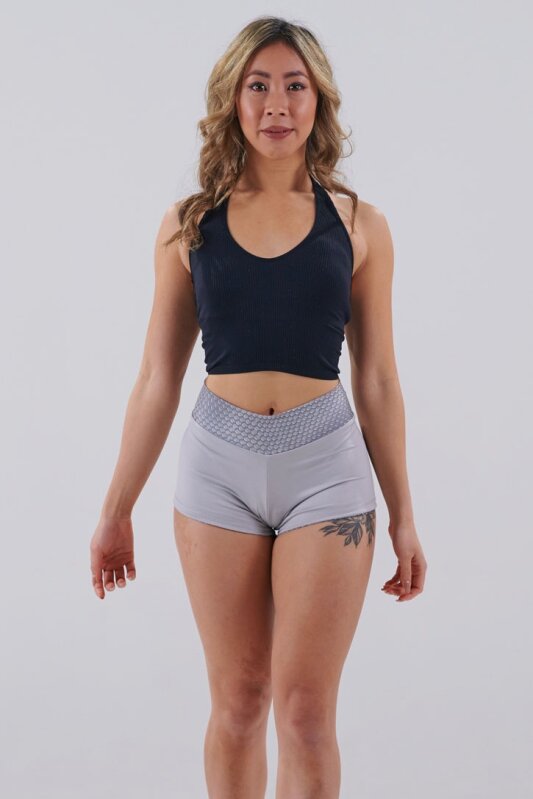 Juicee Peach Shorts Reversibile Argento Grigio
