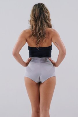 Juicee Peach Shorts Reversibile Argento Grigio S