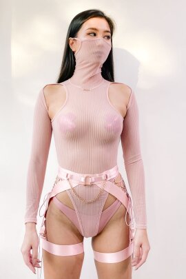 Naughty Thoughts Body Trasparente Rosa XL