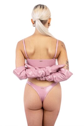 Naughty Thoughts Sinner Tanga in Vinile Rosa