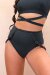 Lunalae Kehlani Shorts a Vita Alta Nero XS