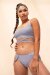Lunalae Kehlani Shorts a Vita Bassa Grigio S