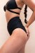 Lunalae Jemma Shorts a Vita Alta Nero XS