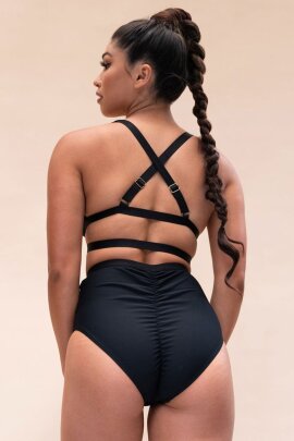 Lunalae Jemma Shorts a Vita Alta Nero L