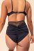 Lunalae Daisy Shorts a Vita Alta Nero S