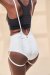 Lunalae Zena Shorts Giarrettiera Bianco XS