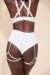 Lunalae Olivia Shorts a Vita Alta Bianco