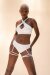 Lunalae Olivia Shorts a Vita Bassa Bianco M