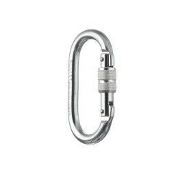 Moschettone con Dispositivo di Bloccaggio a Vite - Argento 25 kN