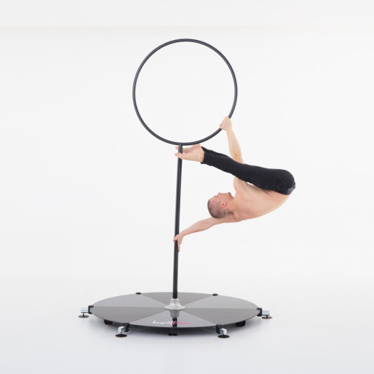 Lupit Pole Lollipop Verniciato a Polvere Nero per Pedane Lupit