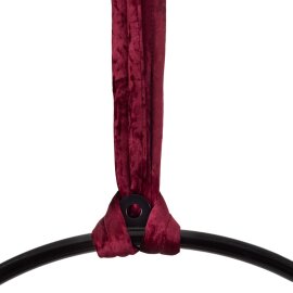 Bundle PoleSports Cinghia Rotonda per Appendere Cerchi Aerei - Velluto - Rosso