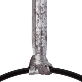 Bundle PoleSports Cinghia Rotonda per Appendere Cerchi Aerei - Velluto - Argento