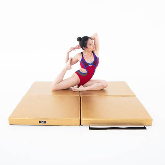 Tappetino da Pole Dance per Palo Lupit PREMIUM Multiuso Quadrato 150 cm Dorato