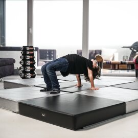 Tappetino da Pole Dance per Palo Lupit PREMIUM Multiuso Quadrato 150 cm Argento
