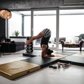 Tappetino da Pole Dance per Palo Lupit PREMIUM Multiuso Quadrato 150 cm Nero