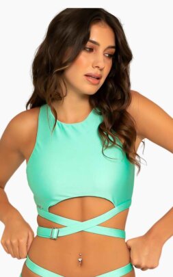 Paradise Chick Miami Top Incrociato Lime M