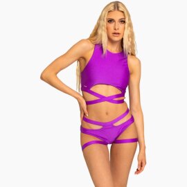 Paradise Chick Miami Shorts Giarrettiera Grape S