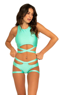 Paradise Chick Miami Shorts Giarrettiera Lime