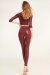 Paradise Chick Leggings Superhero Sticky V-String Leopardato Cherry M