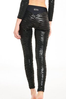 Paradise Chick Leggings Superhero Sticky V-String Zebra Nero L