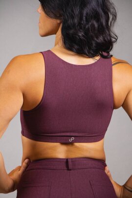 Off the Pole Top Corto Denim Blush XS