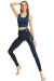 Paradise Chick Leggings Superhero Sticky Vita Alta Leopardato Denim Blu