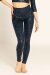 Paradise Chick Leggings Superhero Sticky Vita Alta Leopardato Denim Blu S