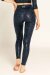 Paradise Chick Leggings Superhero Sticky Vita Alta Leopardato Denim Blu S