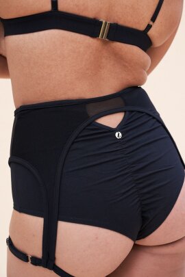 Lunalae Cora Shorts a Vita Alta Nero XS