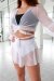REV ACTIV With Pleasure Shorts Con Gonna - Bianco XS