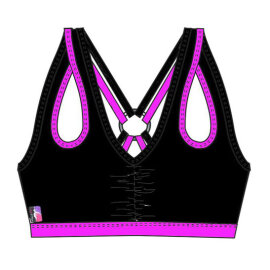 PoleFit Top Whisker S Nero / Rosa Acceso