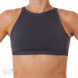 PoleFit Top Corto Accollato XS Grigio