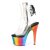 Pleaser ADORE-1018RC Stivaletti con Plateau Cromato Trasparente Multicolore